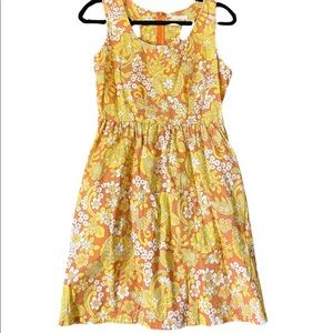 Retro 70s floral dress